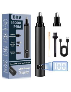 Recortador de Vello Nasal BUV 2024 Indoloro USB LED 14000 RPM