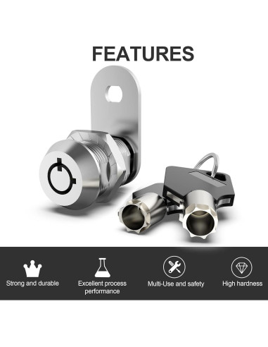 6 Cerraduras de Gabinete inBovoga 1-1/8" con Llave Igual