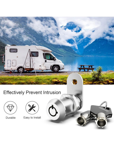 6 Cerraduras de Gabinete inBovoga 1-1/8" con Llave Igual