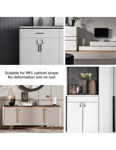 6 Cerraduras de Gabinete inBovoga 1-1/8" con Llave Igual