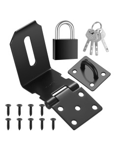 Cerradura de Hasp de Acero Inoxidable 10.16 cm con Llave