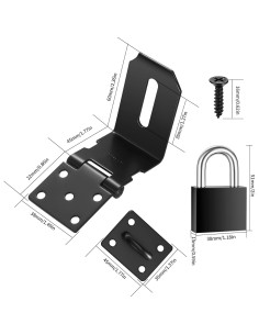 Cerradura de Hasp de Acero Inoxidable 10.16 cm con Llave 2