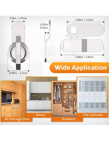 Juego de Cerraduras de Cam Offset WELLUCK 5 Piezas 16mm