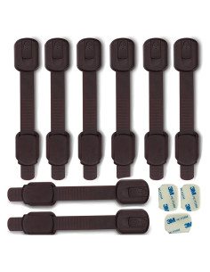 Bloqueos de Seguridad para Gabinetes BAOWEIJD 8 Piezas Marrón