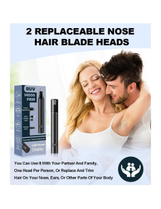 Recortador de Vello Nasal BUV 2024 Indoloro USB LED 14000 RPM 2