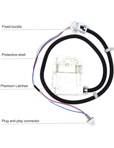 Interruptor de bloqueo de tapa GE WH08X32657 y arnés de repuesto