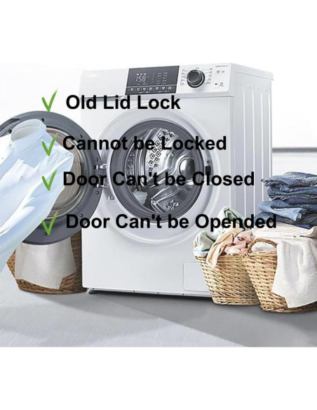 Interruptor de bloqueo de tapa GE WH08X32657 y arnés de repuesto