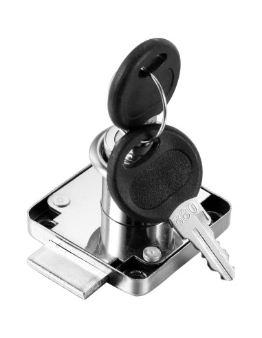 4 Cerraduras de Cajón Kitmose con Llave Igual 20mm Acabado Cromado