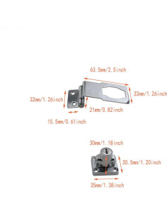 Cerradura de Hebilla de Seguridad DGZZI 6.35 cm con Llave 2