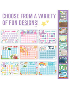 Gráfico de Entrenamiento para el Baño Hadley Designs - 10 Carteles y 4 Hojas de Pegatinas 2