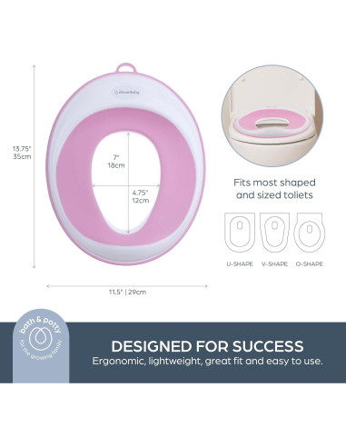 Asiento de Inodoro para Entrenamiento Dreambaby Rosa Antideslizante
