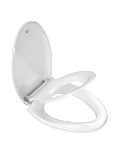 Asiento de Inodoro Alargado YASFEL Blanco 18.5" con Asiento Infantil