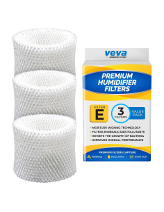 Filtros de Humidificador VEVA 3-Pack - Reemplazo Filtro E, HC-14, HCM-6009, HEV-680