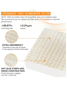 Filtro de Mecha Humidificador Blutoget 1043 Compatible Essick Air 2