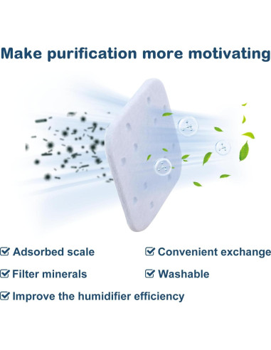 20 Filtros de Almohadilla para Humidificador PANDEELS LV600S