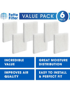 Filtros de Mecha Fette para Humidificador Honeywell HEV615/620 - 6 Piezas 2
