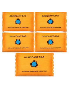 5 Paquetes 100g Gel de Sílice Deshidratante Reutilizable Threlaco