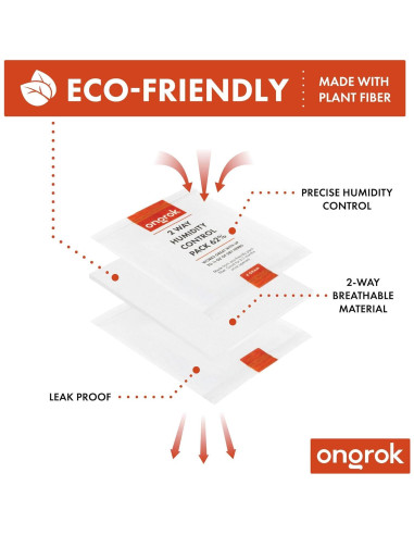 Paquete de Control de Humedad ONGROK 62% HR - 12 Unidades