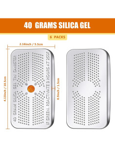 Paquete de 6 deshumidificadores de gel de sílice 40g Nuanchu 2