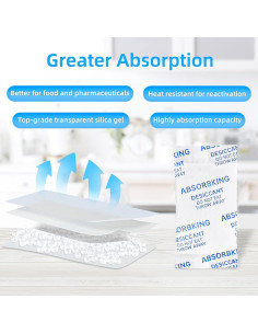 Paquetes de Gel de Sílice 0.5g - 600 Unidades Grado Alimenticio 2