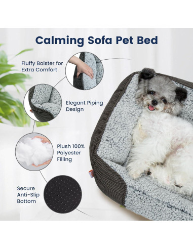 Cama Lavable para Gatos Miguel S Gris 50x48x15 cm Cojín Extraíble