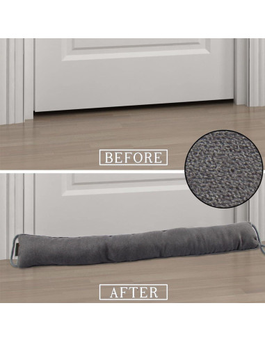 Tapón de Corrientes de Aire Hibate 91cm Gris - Bloqueador Eficaz