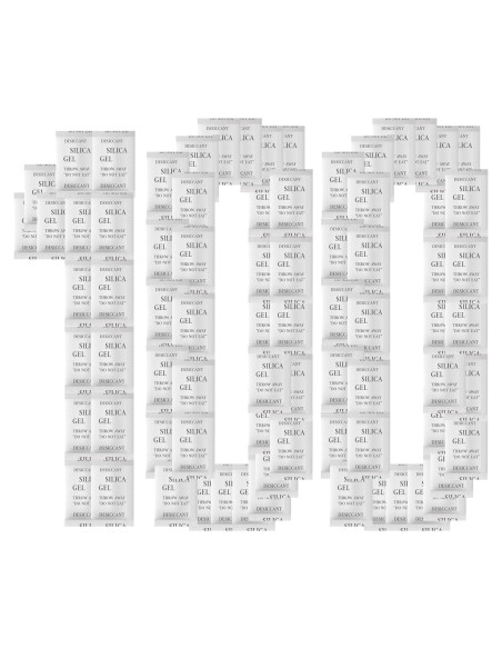 Absorbentes de Humedad Gel de Sílice 100 Pcs 5g para Almacenamiento