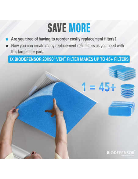 Filtro de Ventilación Biodefensor 90x20" MERV 6 Hecho en EE. UU.