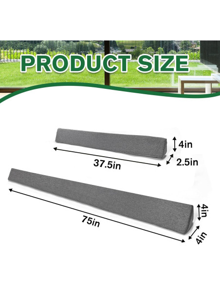 2 Paquetes Bloqueador de Corrientes de Aire JZHLLA 190cm y 94cm