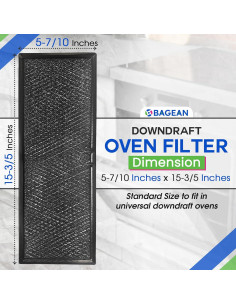 Filtro de Campana Downdraft Bagean 14.4x39.7cm para Whirlpool 2