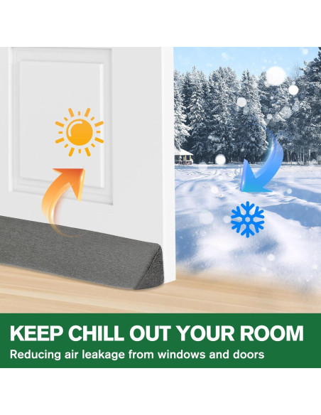 2 Paquetes Bloqueador de Corrientes de Aire JZHLLA 190cm y 94cm