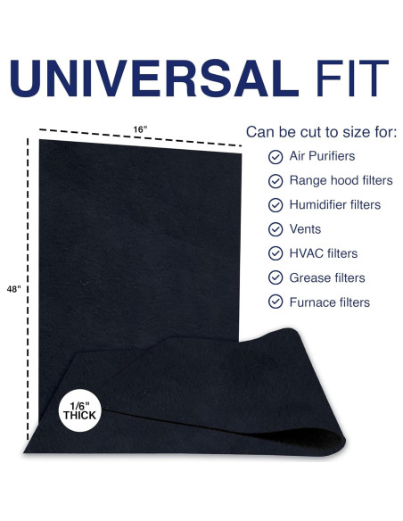 Filtro de Carbón Activado ID Air Systems 1 Paquete 40.64x121.92 cm
