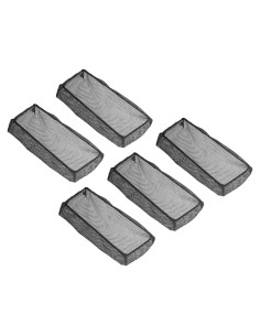 Filtro de Ventilación de Piso uxcell 5 Piezas 10x20 cm Negro