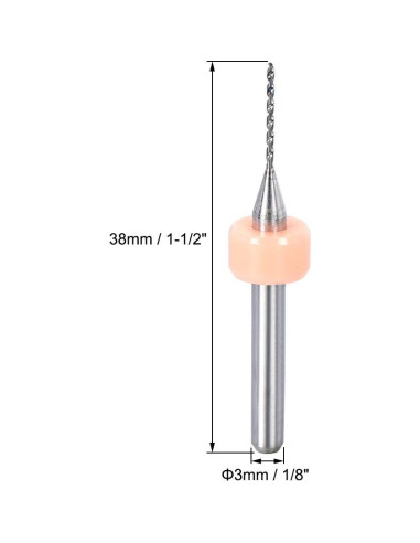 Brocas de PCB uxcell 0.15mm-1.0mm Carburo Tungsteno 10 Piezas