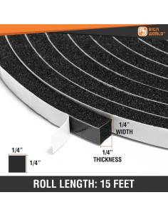 Cinta de Aislamiento de Espuma CR AJ Sign World 0.64cm x 4.57m 2