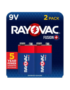 Baterías Alcalinas Rayovac Fusion 9V - Paquete de 2