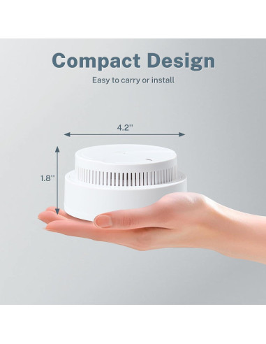 Detector de Humo HZ SALAMOTHER Fotoeléctrico 4 Unidades