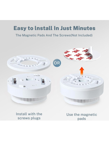 Detector de Humo HZ SALAMOTHER Fotoeléctrico 4 Unidades