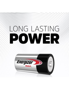 Baterías Alcalinas Energizer MAX C - Paquete de 4 Unidades 2