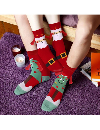 Calcetines Magnéticos 3D Navidad Estivaux - 2 Pares