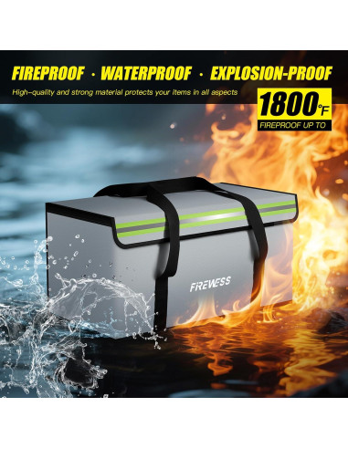 Bolsa a Prueba de Fuego Grande 33x33x30 cm - Nantong Yehe