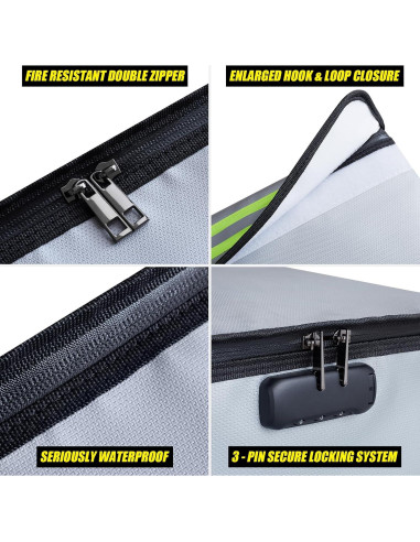 Bolsa a Prueba de Fuego Grande 33x33x30 cm - Nantong Yehe