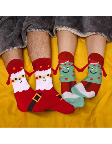 Calcetines Magnéticos 3D Navidad Estivaux - 2 Pares