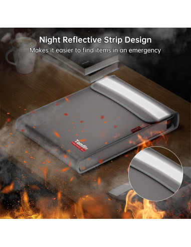 Bolsa Ignífuga y Impermeable Tamfile 15x11" para Documentos