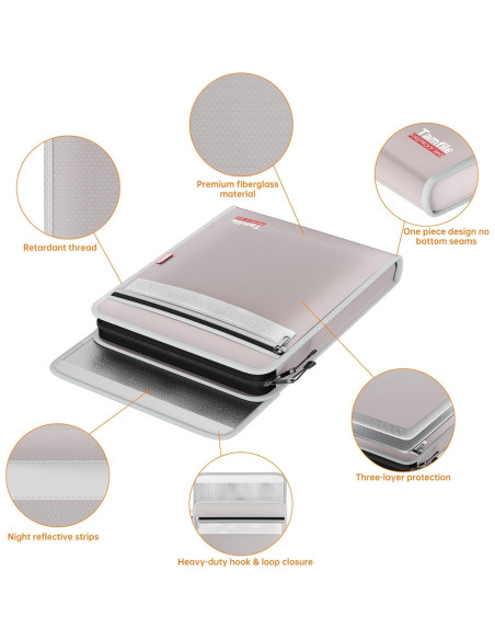 Bolsa Ignífuga y Impermeable Tamfile 15x11" para Documentos