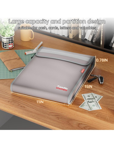 Bolsa Ignífuga y Impermeable Tamfile 15x11" para Documentos