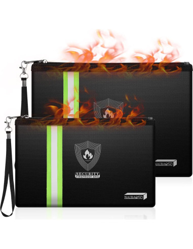 Bolsa a Prueba de Fuego NAIBAOSD 2 Piezas 33.8x23.9 cm