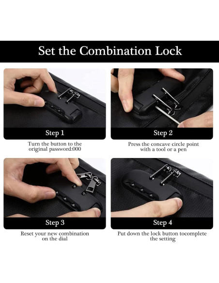 Bolsa a Prueba de Fuego FANCROU 36.8x29.2cm con Cerradura