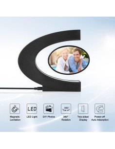 Marco de Foto Flotante LED DIDWI Ovalado Negro 2