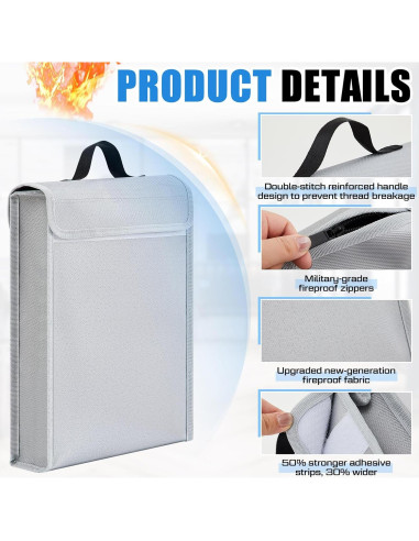 Bolsa Ignífuga Moinchore 2 Pcs 40.1x30 cm Impermeable